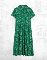 Womens Seasalt Jersey Midi Dress Collared Short Sleeve Whispering Windflower