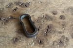 Antique Brass Escutcheon Keyhole Insert 24mm X 11mm X 5mm.