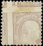 1917 USA - Scott 518 - $1 Used - No Gum - Factory Offset Impression on Reverse!