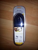 SCART to SVHS S-VHS Video and 2 x RCA Lead,  5 Meters (HIGH QUALITY BELKIN )