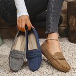 Womens Casual Non Slip Flat Shoes Driving Loafers Work Office Walking Shoes Size