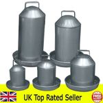 chicken drinker 2l 4l 9l 13l 18l poultry bird hen metal water drinker