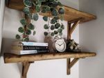 Rustic Wooden Handmade Scaffold Board Shelves Shelf, with 2 wooden Brackets