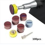 ITLY 1" 100pc Sandpaper Discs Kit 25mm Sanding Pads for Dremel Rotary Tools