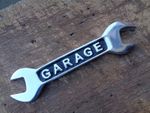 Aluminium GARAGE Spanner wall Plaque /Sign not metal or enamel (#ao)