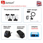 Accessories for Junsun android car radio Head unit (DAB/Camera/ADAS camera)