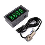 4 Digital LED Tachometer RPM Speed Meter + Hall Proximity Switch Sensor NPN Set