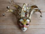 Ceramic Hand Painted Wall Hanging Venetian Jester Mask