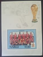 TUVALU - 1986 WORLD CUP FOOTBALL MEXICO 86 MINISHEET - CANADA - MNH