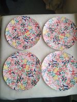 Joules Floral Melamine Picnic Set 4 Plates 28cm