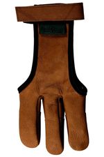 Buck Trail RUSSET Draw Hand Traditional 3 Finger Leather Suede Glove Reinforced
