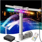 Solar Pool Fountain with 9 Color LED 360° Adjustable Spray for Above Ground Pool