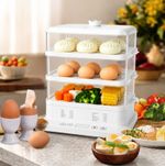 800W Egg Boiler Food Steamer Egg Cooker Indicator light Hard / Soft Boiled UK
