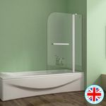 180° pivot Bath Shower Screen 1000X1400mm Safety Glass Over Double Door Panel H