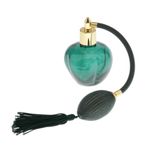 Vintage Style Refillable Perfume Atomizer Long Tassel Spray Bottle 100ml Green.