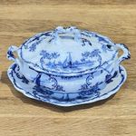 Delph RD293046 Small Tureen With Lid And Base From 1897. Damage To Lid. Rare.