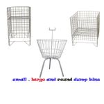  White Square Round Dump Bin Storage Basket Shop Market Display