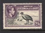 M23508 British Solomon Islands 1939 SG70 KGV: 2/6d black & violet UMM, Cat £38
