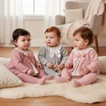 Baby Girl Knitted Set Outfit BOW Floral Winter Leggings Top