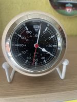 Hand Turned Wooden Small Bowl With a Very Nice Clock Insert With face Of Speedo