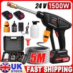 2 Battery Portable Cordless Car High Pressure Washer Jet Water Wash Cleaner Gun