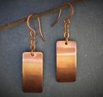 1 Pair Pure Copper + Silver Healing Hook Earrings, Jewelry Spiritual Kriya