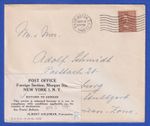 USA 1946 Cover from Washington D.C. returned to Stuttgart due to complaint