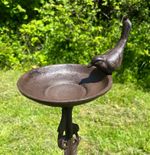 Cast Iron Bird Bath Feeder Dish Ornamental Garden Wild Birds Decorative