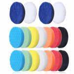 18pcs 5Inch Car Buffer Polishing Pads Set Sponge Wool Kit Auto Waxing Washable