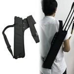 Archery Arrow Quiver Holder 3 Tube Back Waist Shoulder Strap Bag Pouch Hunting