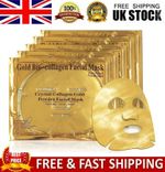 Premium 24K Gold Bio Collagen Face Mask Nourishes Anti Ageing & Hydrates Skin UK