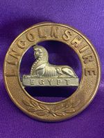 Genuine Lincolnshire Regiment HPC Helmet plate Centre BiM w/loops Worn 1881-1914