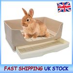 Large Rabbit Litter Tray Small Animal Litter Box Toilet Pet Potty Trainer