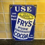 Use Fry’s Pure Concentrated Cocoa Enamel Advertising Sign Lovely