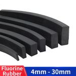 Solid Fluorine Rubber Strip Waterproof Heat Resistant Sealing Square Strip Black