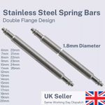 2x EXTRA STRONG Stainless Steel Watch Strap Spring Pins 1.8mm Repair 8-25mm