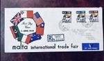 MALTA 1968 FDC INTERNATIONAL TRADE FAIR REGISTERED COVER TO ENGLAND (opened Top)