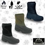 Mens Waterproof Winter Boots Thermal Walking Twin Strap Grip Warm Work Yard Farm