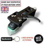 Black Headshell With AT-VM95E Cartridge & Replacement Stylus + FREE GIFTS