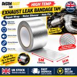 Exhaust Leak Bandage Tape Repair Wrap Noise Silencer High Temp Bandage Hole Fix