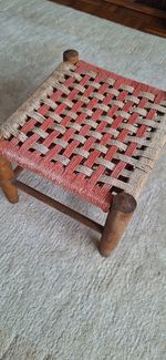 Vintage Stool & Footstool - A perfect way to rest your feet after a long day.