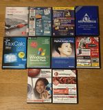 Vintage PC CD ROM Software Job Lot Microsoft XP Pinnacle Studio AOL Case Bundle