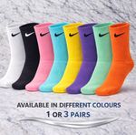 Nike Mid Tube Crew Socks 85% Cotton Lightweight Mens Womens 1 or 3 Pairs
