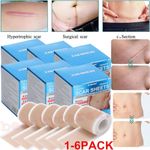 1~6PCS MEDICAL GRADE Scar Sheet Silicone Gel Tape Scar Removal Strips Treatment