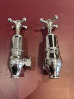 Antique Brass Teardrop Torpedo Bath Taps Victorian Vintage Globe