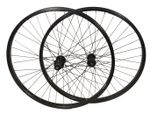 PAIR 26" MTB BIKE WHEELS SHIMANO FH-RM70 8/9 SPEED CASSETTE BLACK ALEX DM24 RIMS
