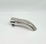 BOLT - ON Curved Curl Down Exhaust Tail Pipe Trim Stainless Steel Tip 45mm -76mm