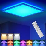 RGB Ceiling Light with Remote, 12 Inch 24W Dimmable Led Flush Mount Ceiling Ligh