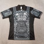 Adidas New Zealand Maori Mens Rugby Shirt Large Black Grey 2018 Home All Blacks