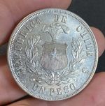 Chile, 1883 AR Peso, Uncirculated And Lustrous